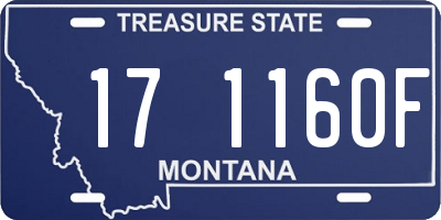 MT license plate 171160F