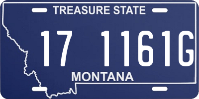 MT license plate 171161G