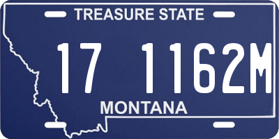 MT license plate 171162M