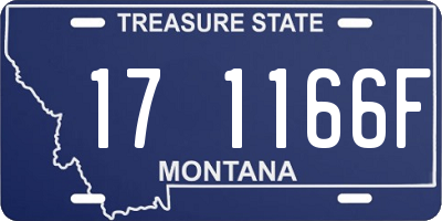 MT license plate 171166F