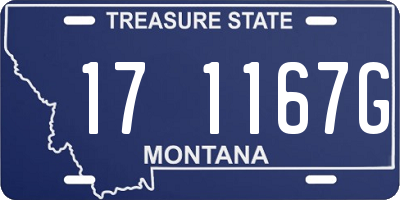 MT license plate 171167G