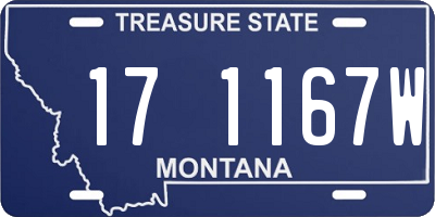 MT license plate 171167W