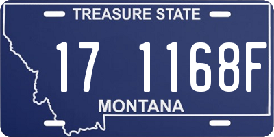 MT license plate 171168F