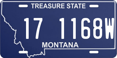 MT license plate 171168W
