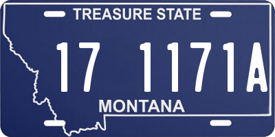 MT license plate 171171A