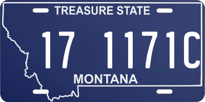 MT license plate 171171C