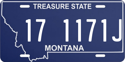 MT license plate 171171J