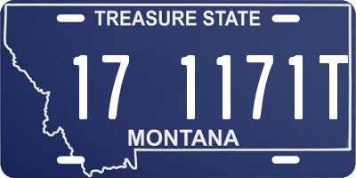 MT license plate 171171T