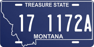 MT license plate 171172A