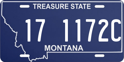 MT license plate 171172C