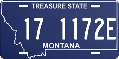 MT license plate 171172E