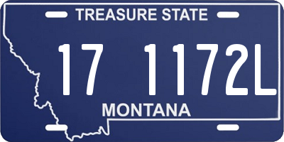 MT license plate 171172L