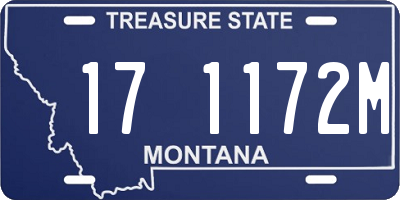 MT license plate 171172M
