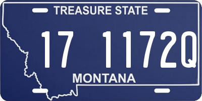 MT license plate 171172Q