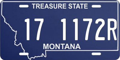 MT license plate 171172R