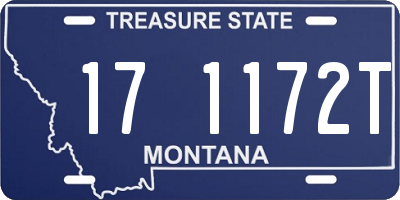 MT license plate 171172T