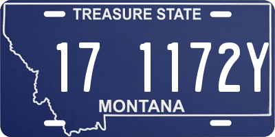 MT license plate 171172Y