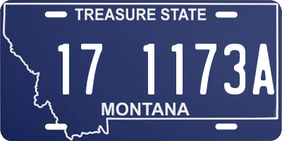MT license plate 171173A