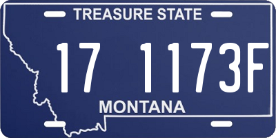 MT license plate 171173F