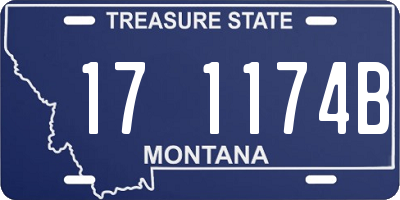 MT license plate 171174B