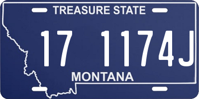 MT license plate 171174J