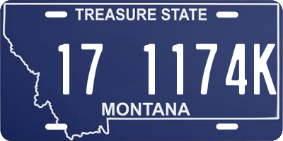MT license plate 171174K