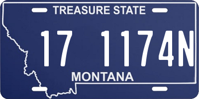 MT license plate 171174N