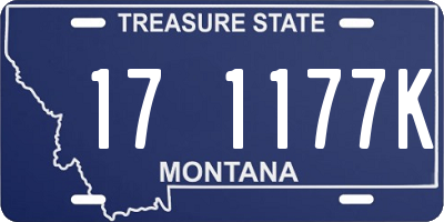 MT license plate 171177K