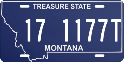 MT license plate 171177T