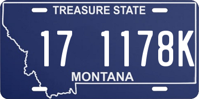 MT license plate 171178K