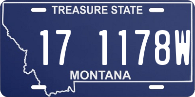 MT license plate 171178W