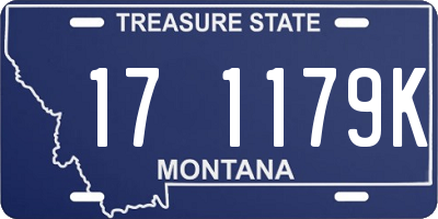MT license plate 171179K