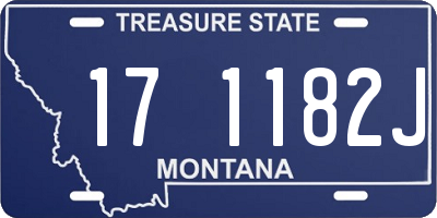 MT license plate 171182J