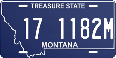 MT license plate 171182M