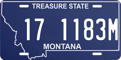 MT license plate 171183M