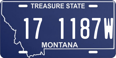 MT license plate 171187W