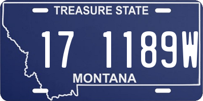 MT license plate 171189W