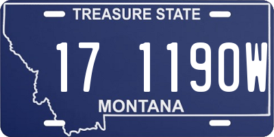 MT license plate 171190W