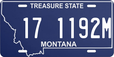 MT license plate 171192M