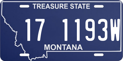 MT license plate 171193W