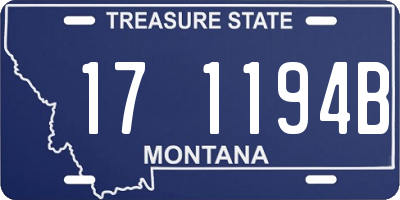 MT license plate 171194B