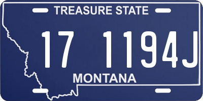 MT license plate 171194J