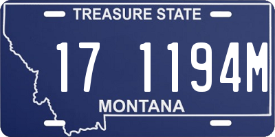 MT license plate 171194M