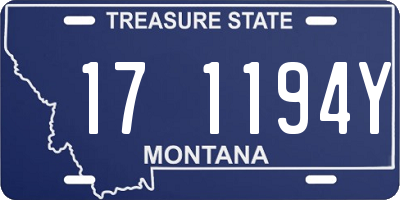 MT license plate 171194Y