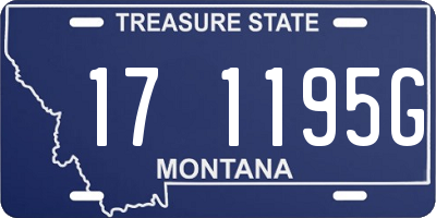 MT license plate 171195G