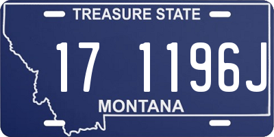 MT license plate 171196J