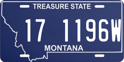 MT license plate 171196W