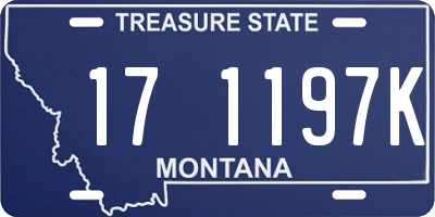 MT license plate 171197K