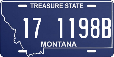 MT license plate 171198B