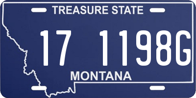 MT license plate 171198G